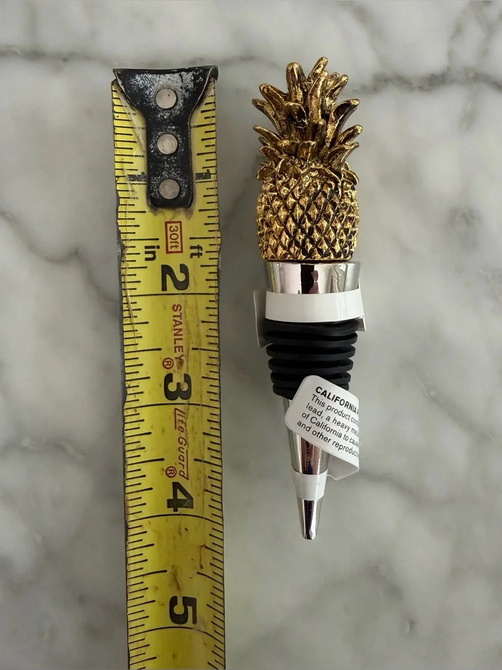 POTTERY BARN Pineapple Wine Bottle Stopper NWT New